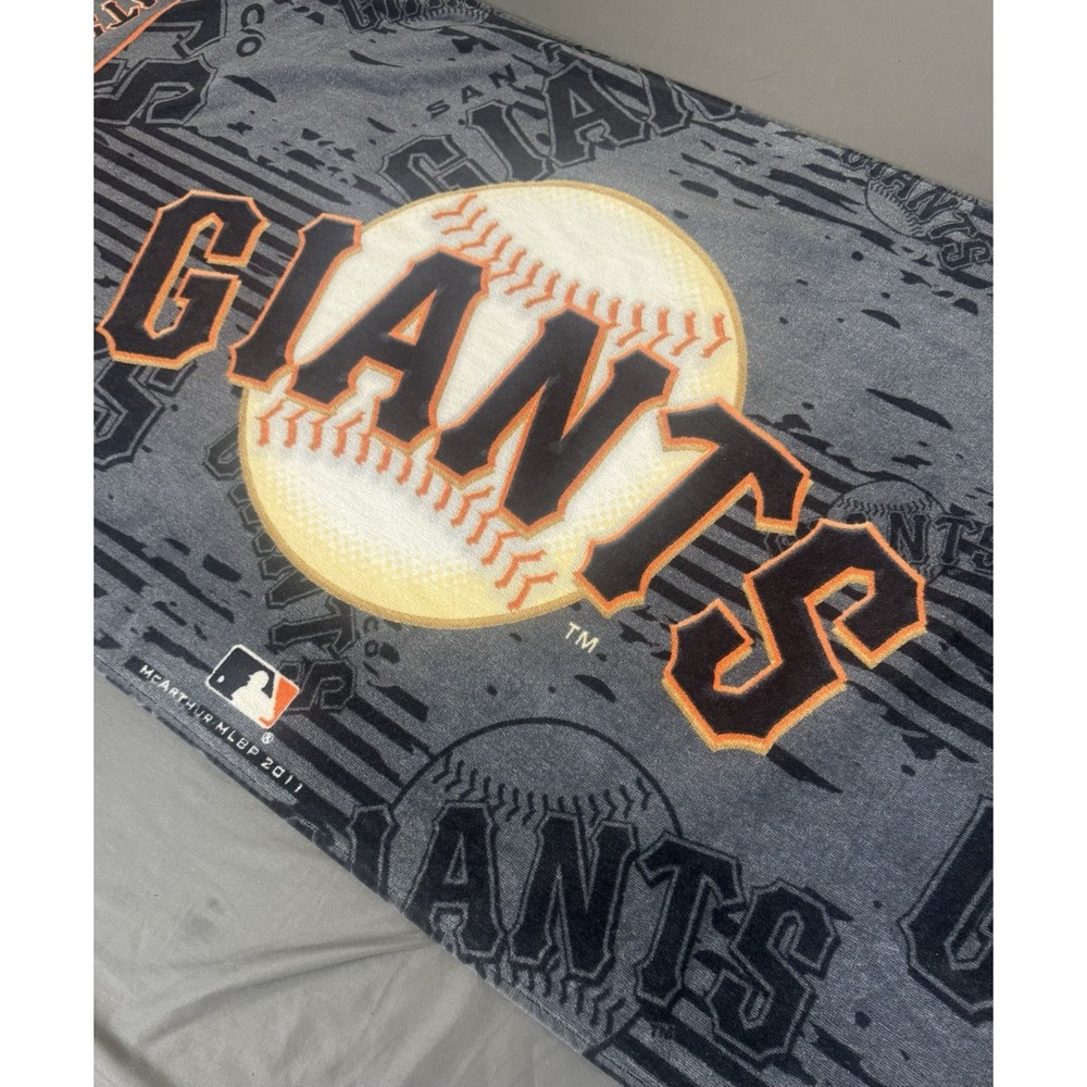 San Francisco Giants MLB Bath Towel 28x54 Gray Orange Cotton McArthur